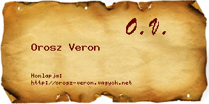 Orosz Veron névjegykártya